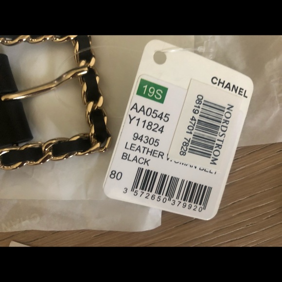 Chanel belt black chain new Sz 80/32 CC - Picture 8 of 8